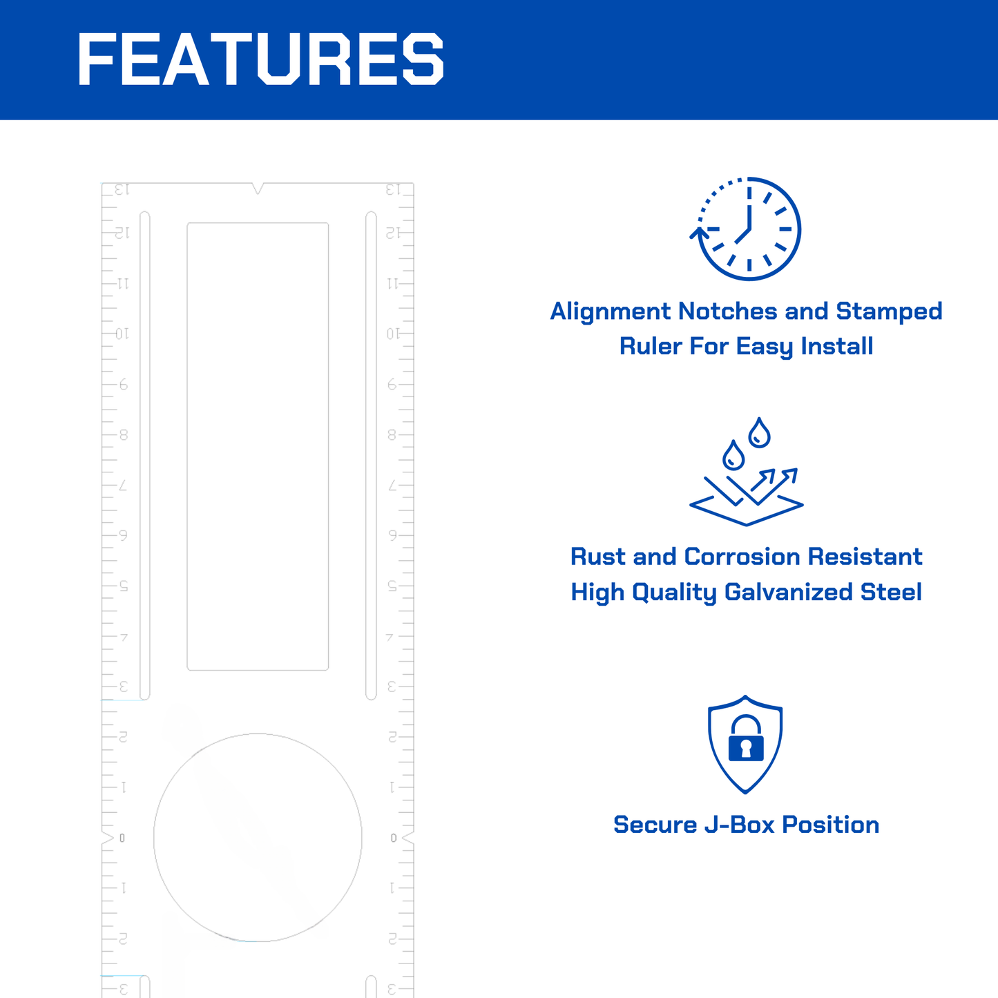 4 INCH 24 Pack New Construction Mounting Plate with Symmetric Round Hole