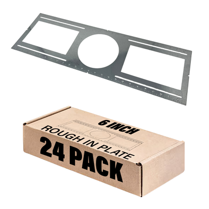 6 INCH 24 Pack New Construction Mounting Plate with Symmetric Round Hole