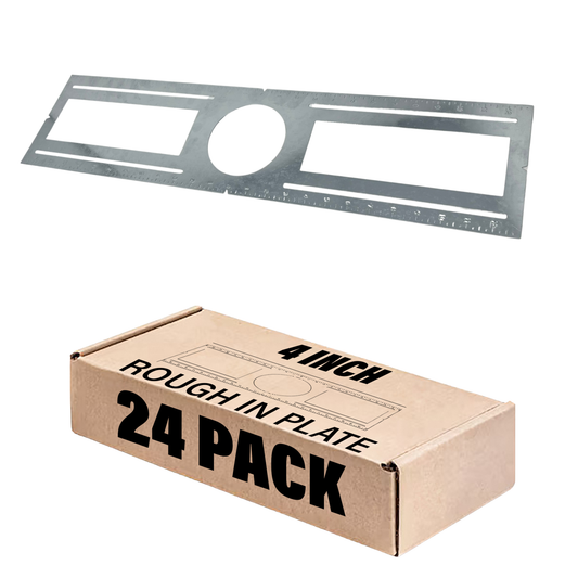 4 INCH 24 Pack New Construction Mounting Plate with Symmetric Round Hole
